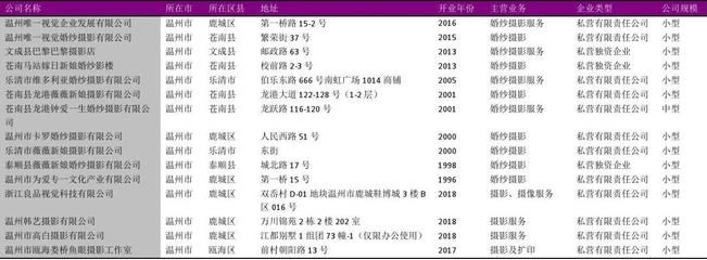 温州市摄影扩印服务行业企业名录2018版 102家企业的行业发展图景